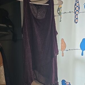 Rock & Republic Purple Sleeveless Layered Top XL
